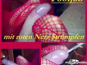 ladygaga-heels – Spritziger Footjob mit Netz Strümpfen