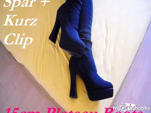 ladygaga-heels - 15cm hohe Plateau Stiefel