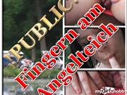 AmyFoxxx – Public – Fingern am Angelteich