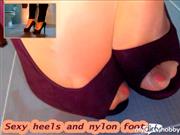 kinkykaotico – Sexy heels and nylon foot!