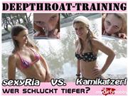 Kamikatzerl – DEEPTHROAT TRAINING !!! Kamikatzerl vs. sexyRia – WER schluckt TIEFER?