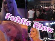 BellaBlond – Public Blow & Spermawalk!