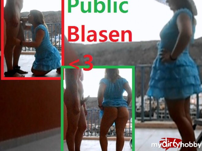 Jessy_Blue in Public Blasen im Ausland