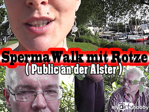 CherieNoir - Public: Sperma-Walk mit Rotze an der Alster!