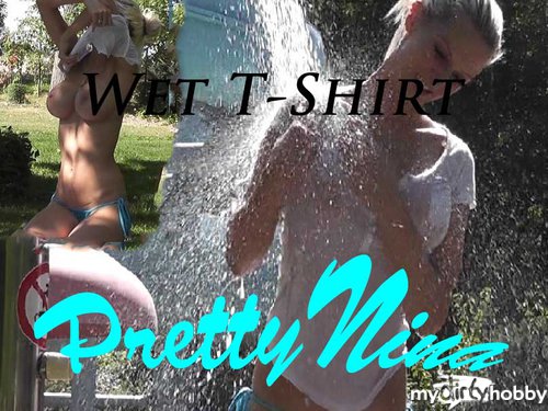 PrettyNina - Wet T-Shirt im Freibad, Puplic