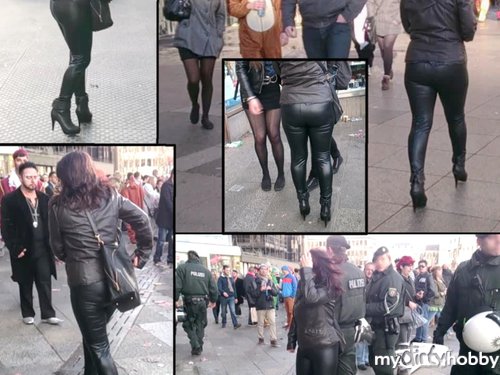 nylonwife - Leggins Arsch geiler als die Polizei erlaubt?