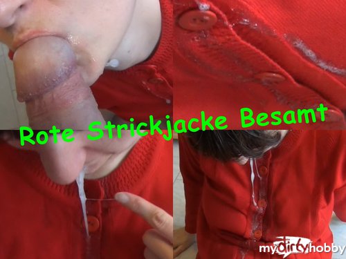 Hot--Milf - Rote Strickjacke Besamt