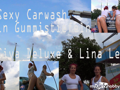 LinaLenz - Sexy Carwash in Gummistiefeln