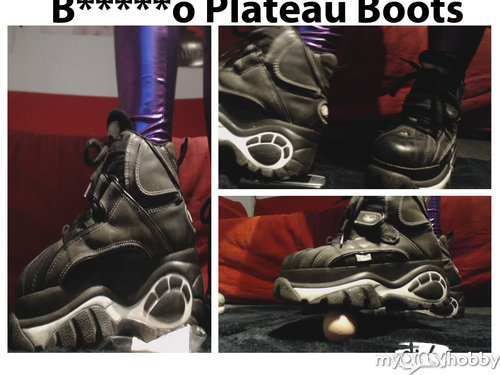 Fetisch-Studentin-Kare - Teen in B*****o Plateau Boots Stiefeln macht Crushing