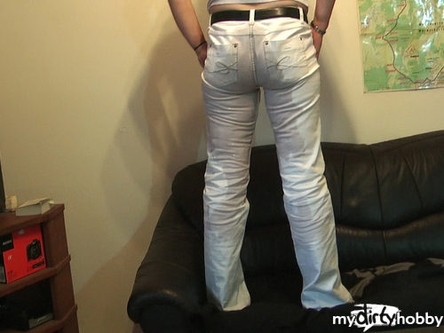 jeansledernass - Deine weiße jeans 3 te mal
