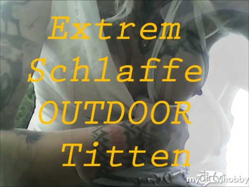 cum4shot - Extrem Schlaffe Outdoor Titten