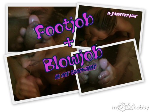 m-j-heisses-paar - Footjob + Blowjob