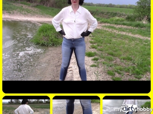 bondageangel - Outdoors peeing in tight jeans