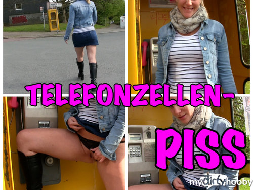 Lara-CumKitten - Dreister public PISS in die Telefonzelle