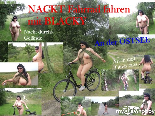 SEXY-BLACKY - NACKT Fahrrad fahren an der Ostsee