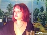 RussianBeauty – eating fishes drinking beer and burping with closed mouth