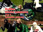 Xozt – Rubber bitchs outdoors part 2 – inflatable mattress